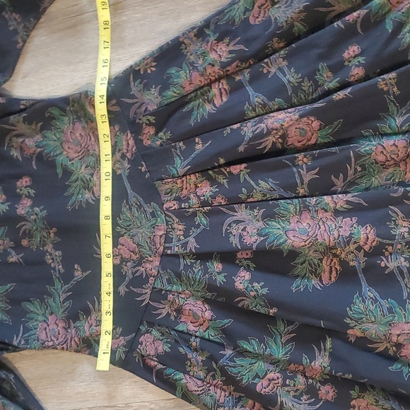 Vintage 1980,Joni Blair Of California, Floral Black Dress, Size 3 - Picture 11 of 12